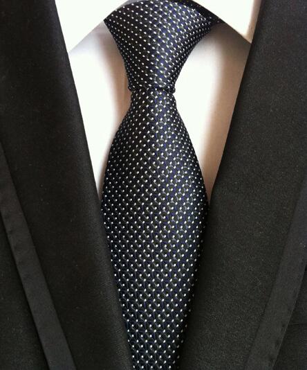 Classic Yellow & Navy Blue Striped Silk Tie