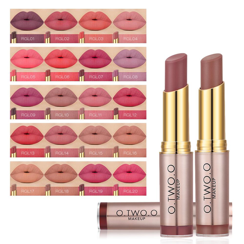 O.TWO.O Matte Lipstick - Long Lasting Lip Kit in 20 Colors