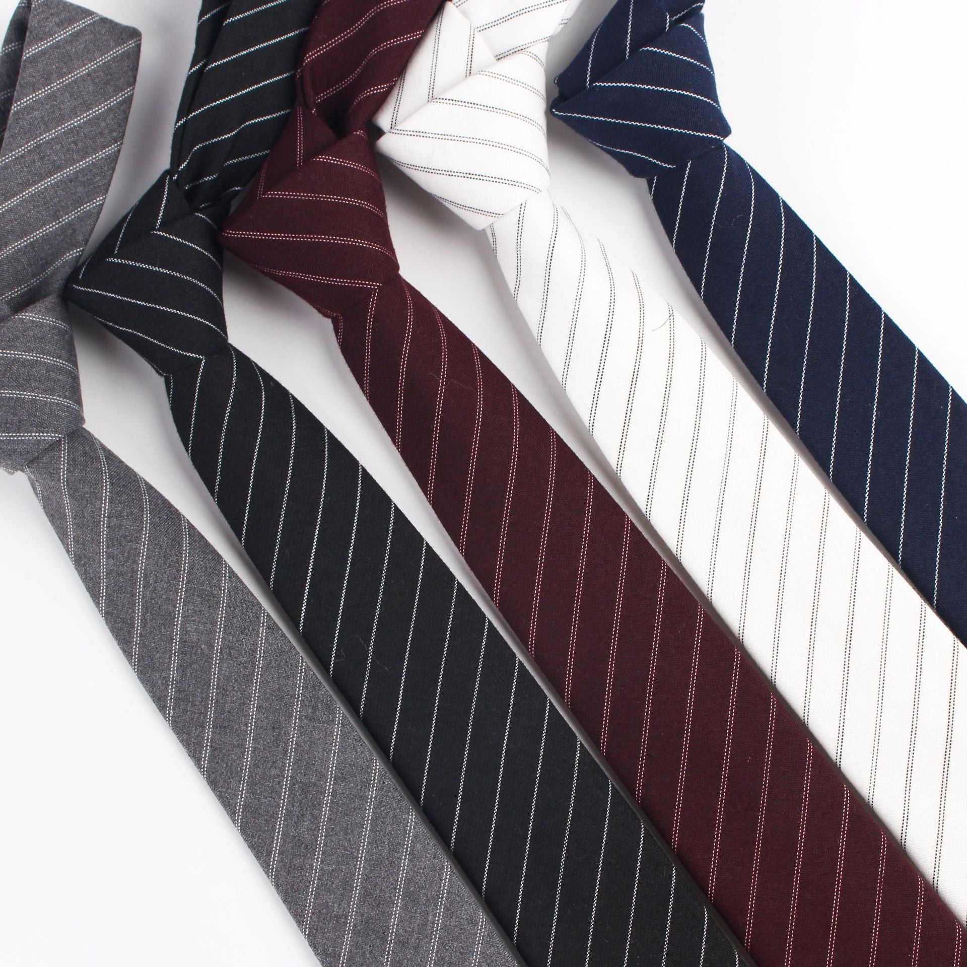 Men's Cotton Jacquard Striped Tie
