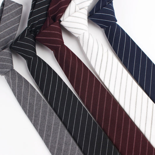 Men's Cotton Jacquard Striped Tie
