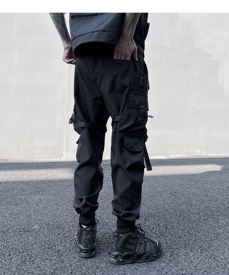 Harajuku Style Loose Fit Multi-Pocket Overalls for Men