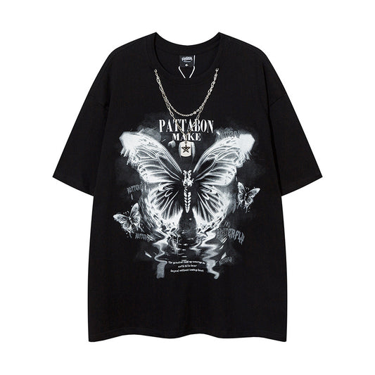 High Street Butterfly Print T-Shirt