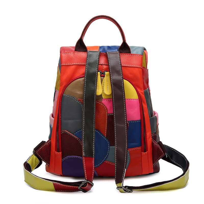 Harajuku Style Large Cowhide Leather Shoulder Bag