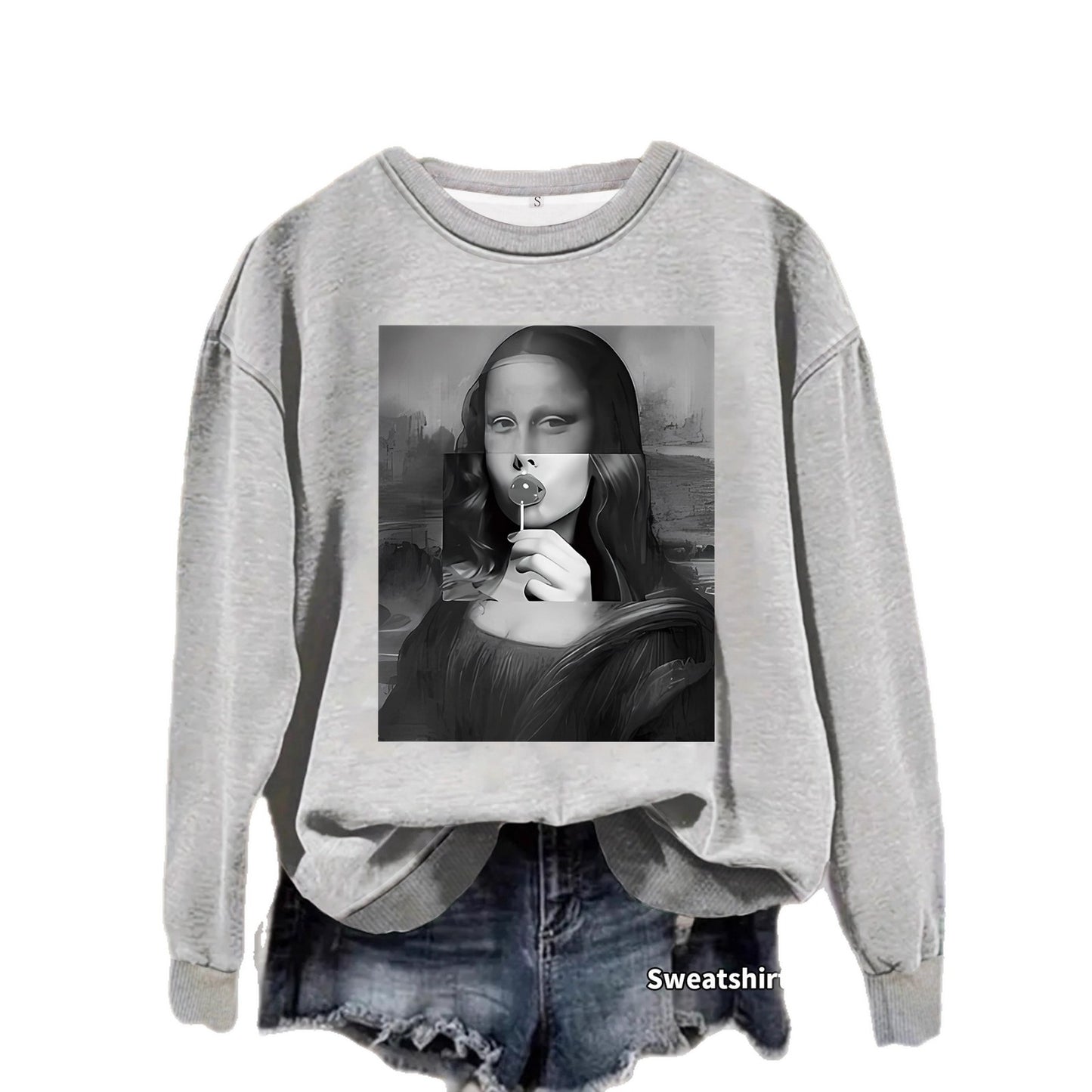 Mona Lisa Printed Hoodie