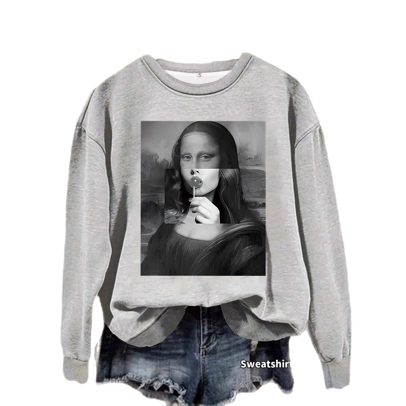 Mona Lisa Printed Hoodie
