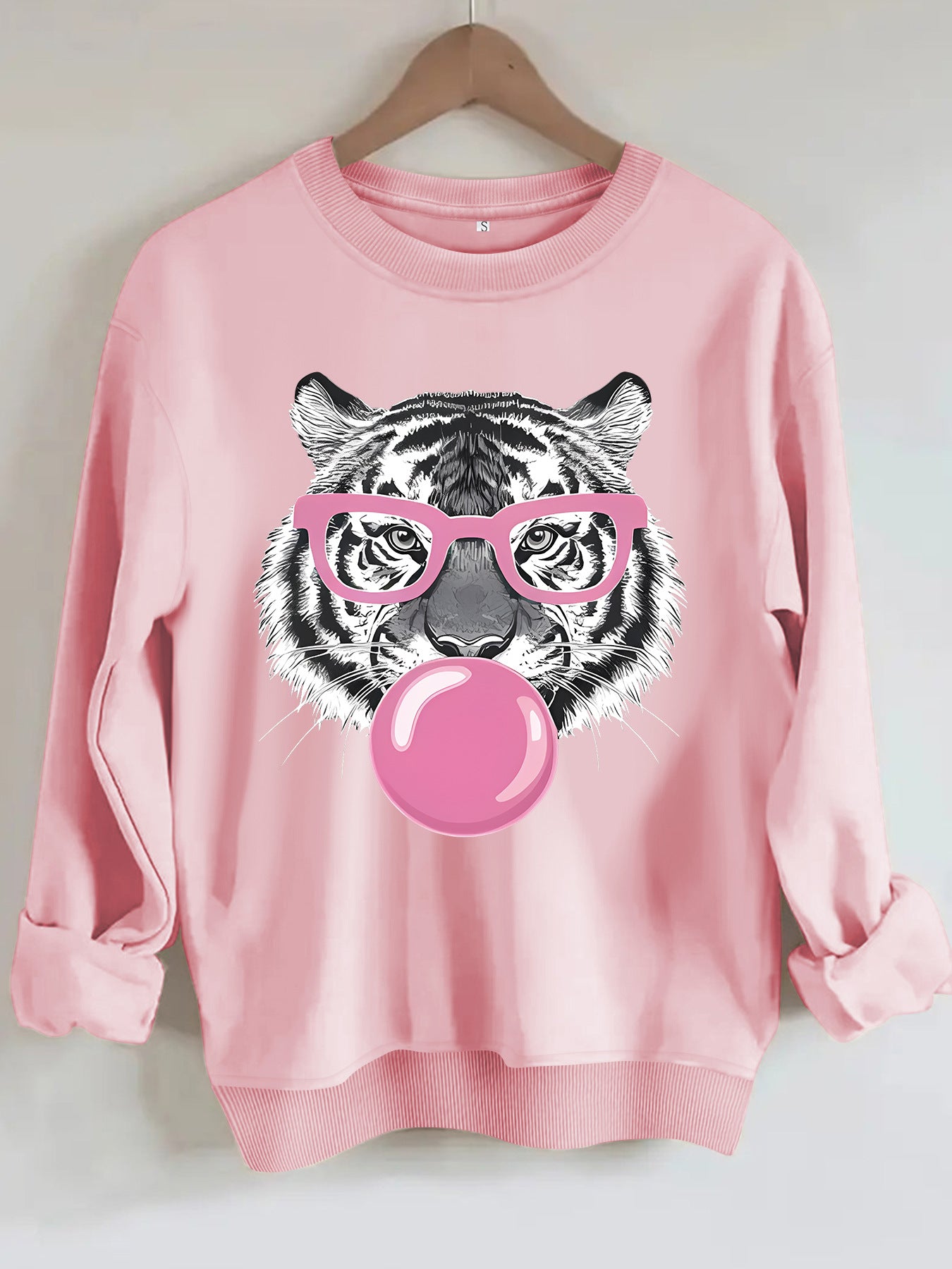 Tiger Bubble Gum Women's Pullover Top in Multiple Colors