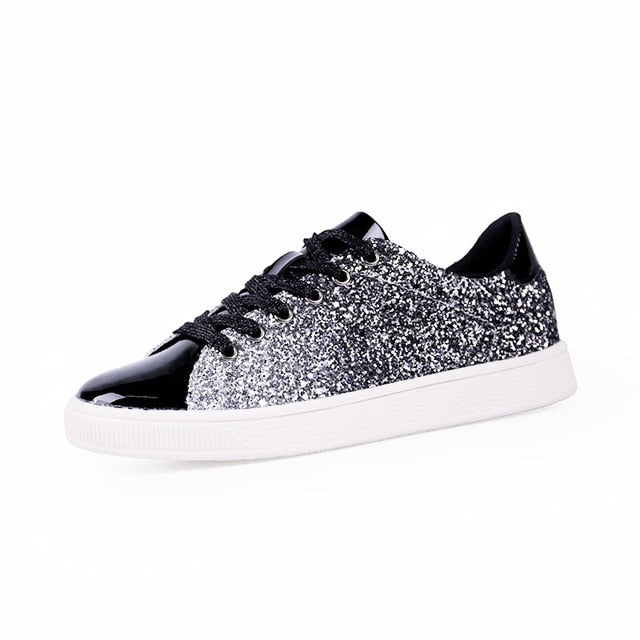 Spring Bling Green Sneakers for Women