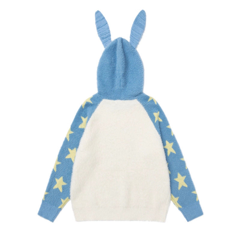 Anime Star Hoodie Women Soft Loose Knitwear Top