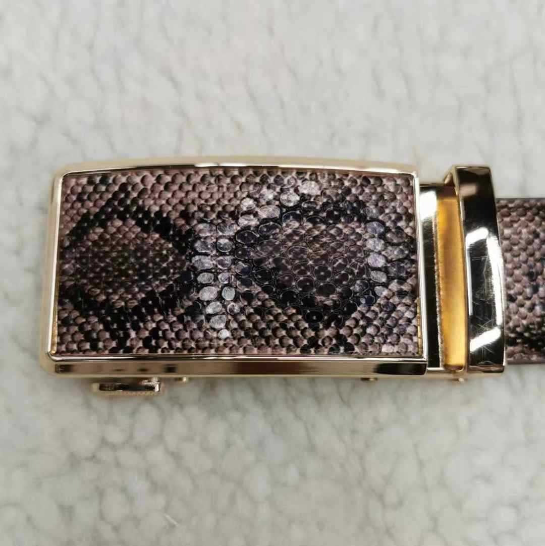 Playful Cowhide Leather Automatic Buckle Belt