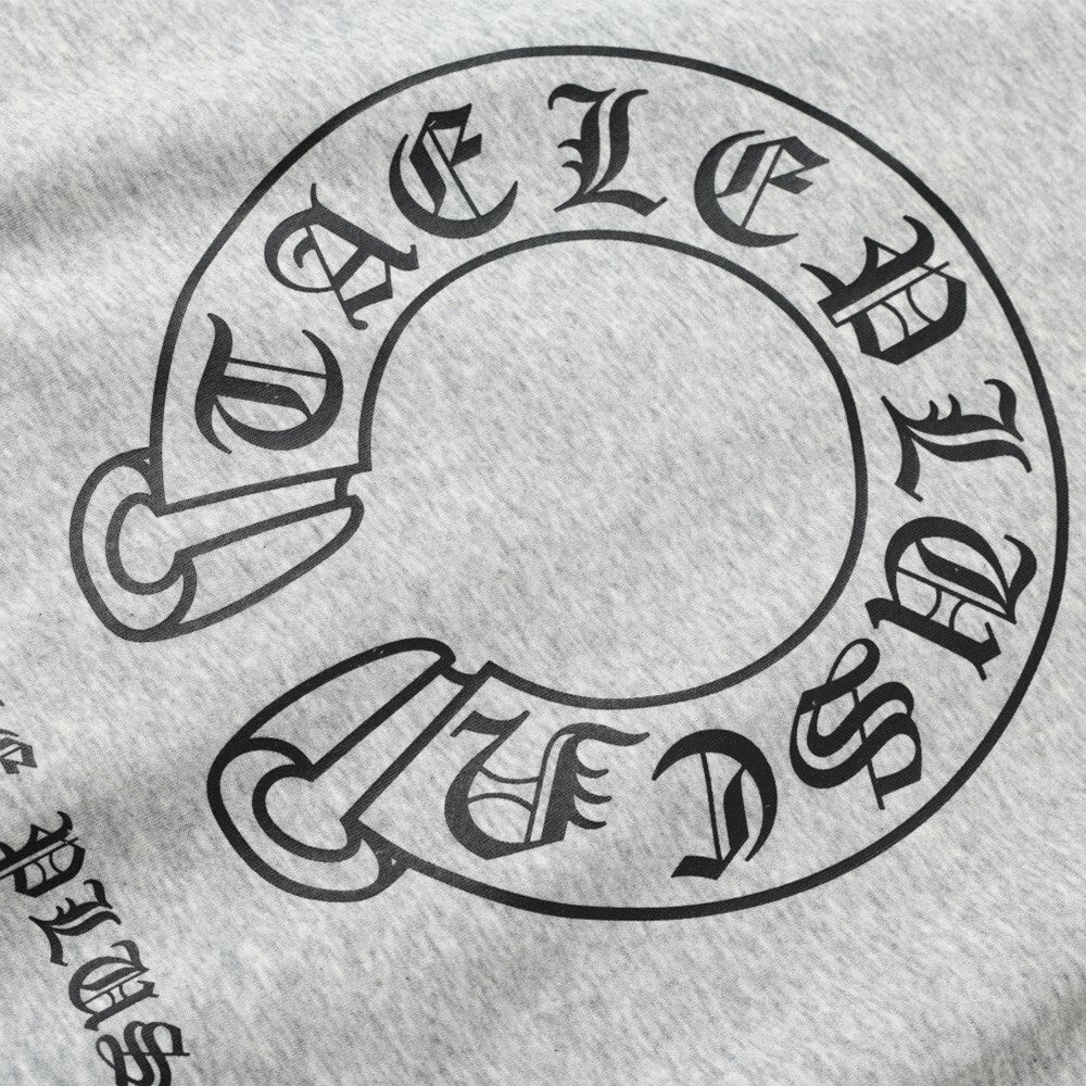 Sanskrit Gothic Letter Printed Hooded Jacket