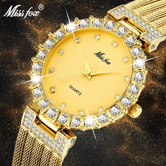 Luxury Diamond Women’s Watch - Waterproof Bracelet Style