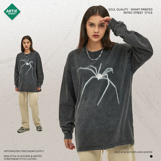 Washed & Worn Playful Long Sleeved T-Shirt for Men