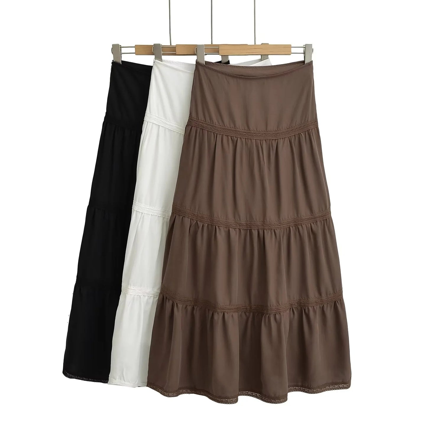 Lace Overlay Skirt