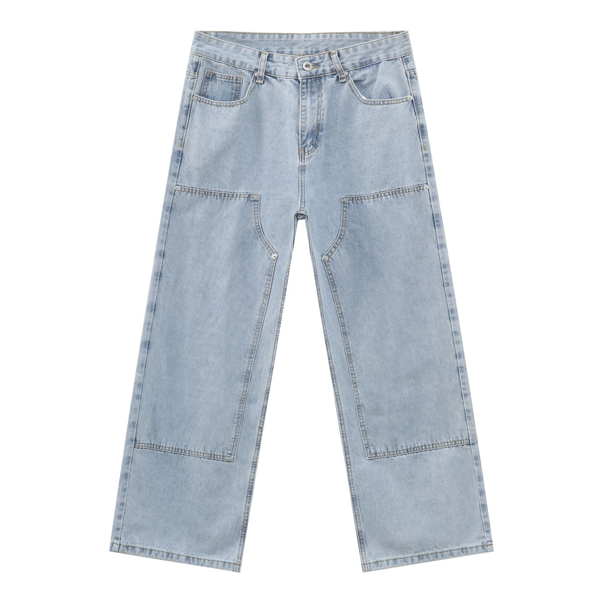 Nirben Loose Denim Pants for Men - Trendy Harajuku Style