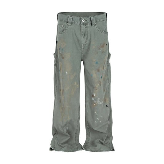 Harajuku Style Straight Leg Wide Leg Jeans