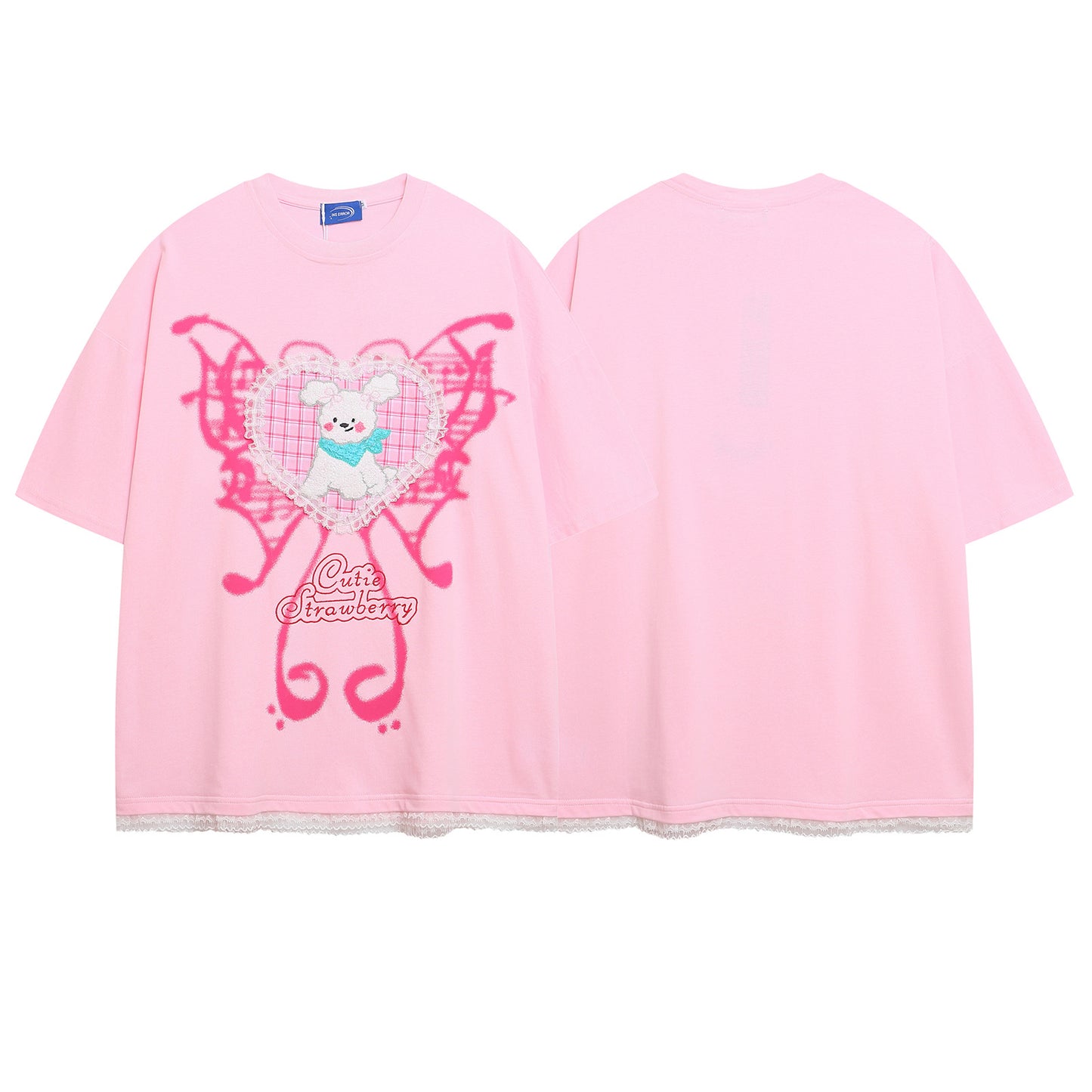 Lace Love Plush Dog T-Shirt for Women