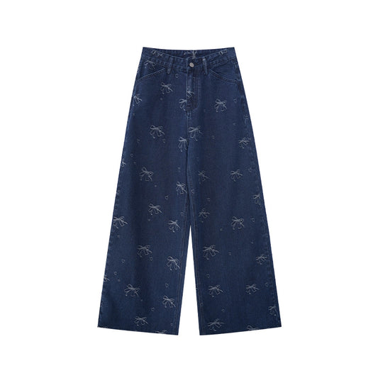 Retro High Waisted Straight Leg Jeans for Women