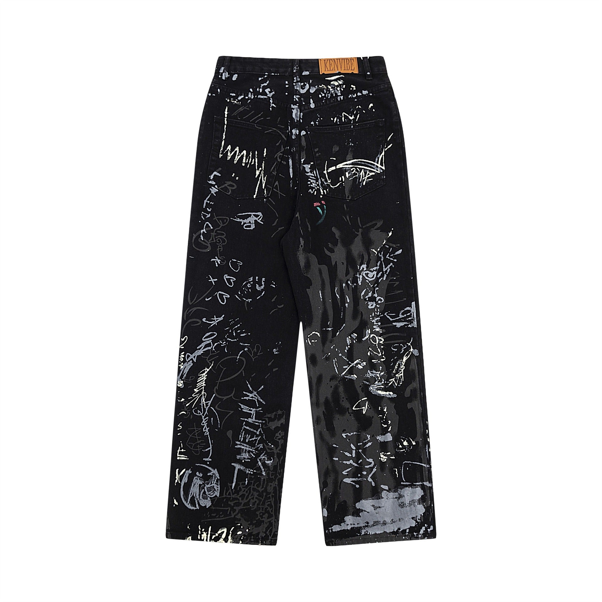 Harajuku Style Wide Leg Denim Jeans for Women