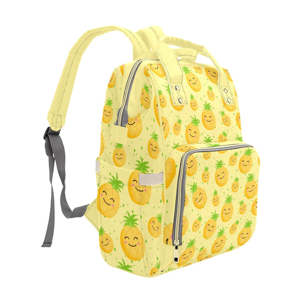 Smiling Pineapples Yellow Multi-Function Backpack