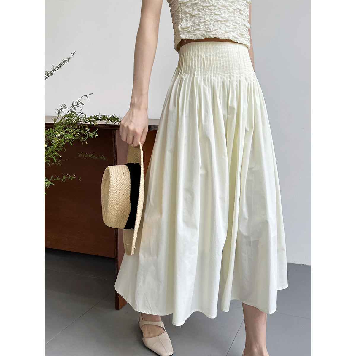 Playful Pleated A-Line Skirt for Women