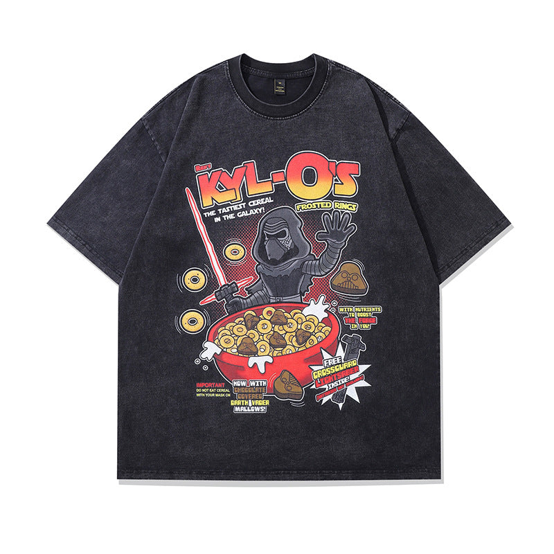 Harajuku Street Style Cartoon Print Tee - Vintage Casual