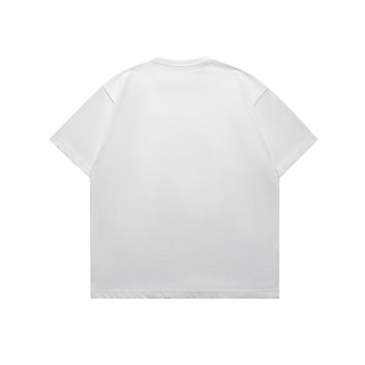 Playful Cat Print Loose Fit Short Sleeve T-Shirt