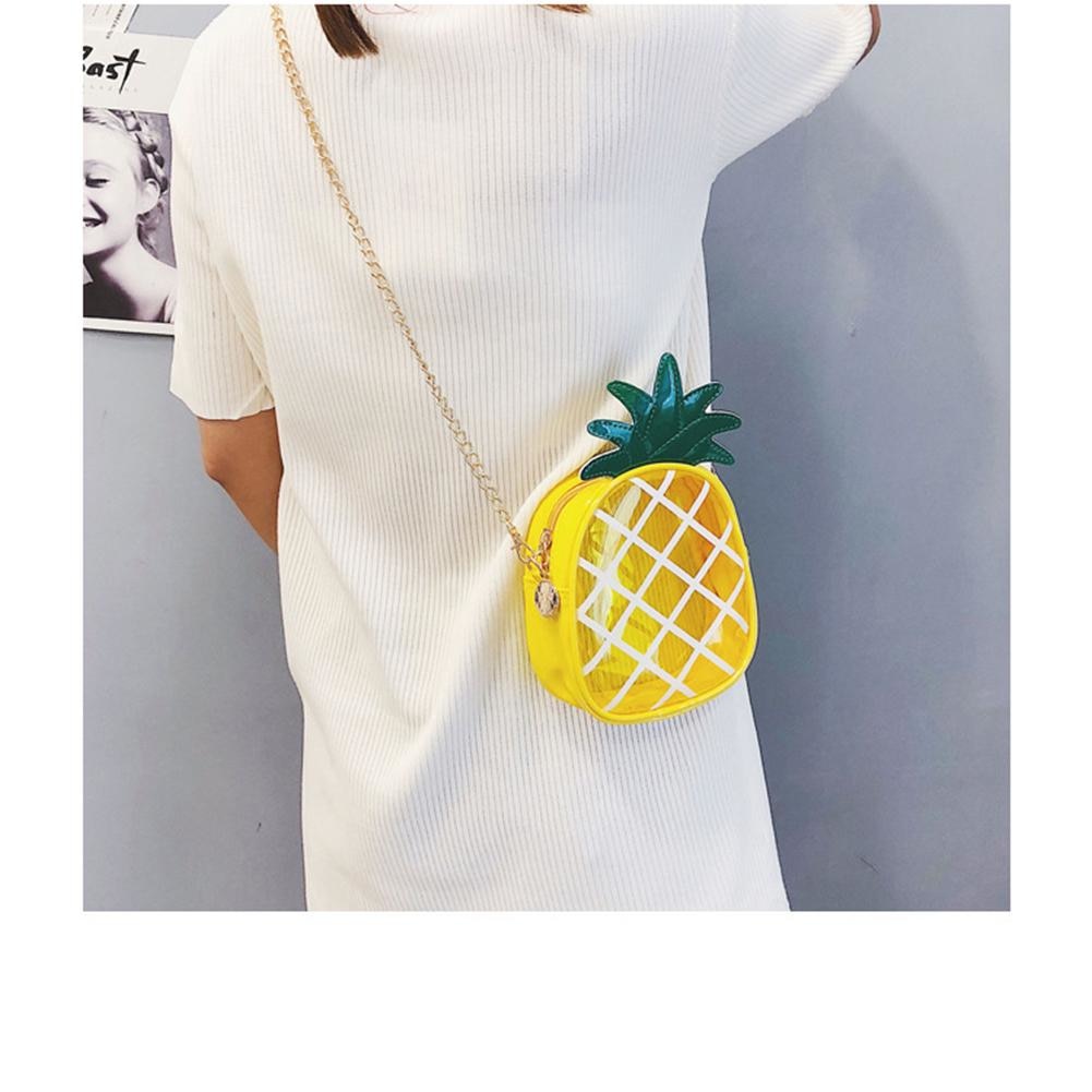 Pineapple Shape Chain Messenger Bag - Harajuku Style