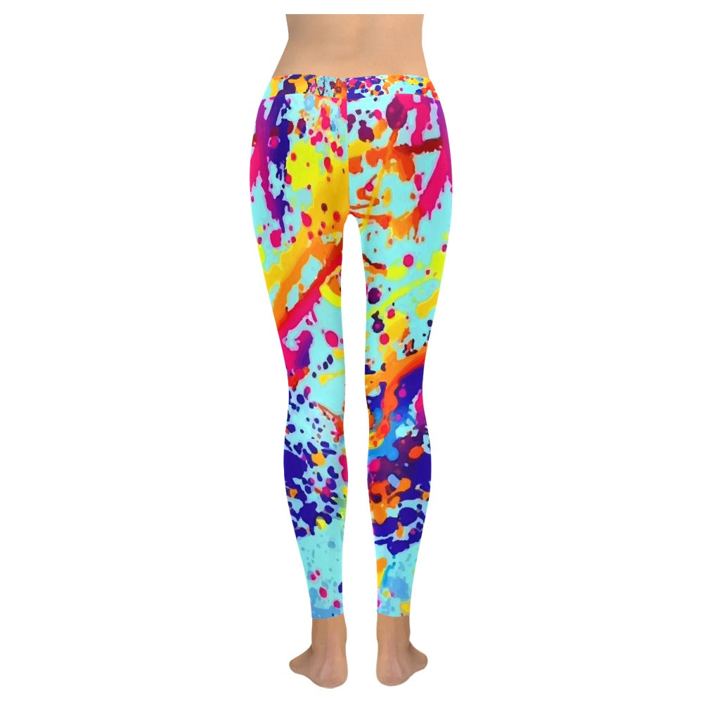 Harajuku Paint Splatter Women's All-Over Low Rise Leggings