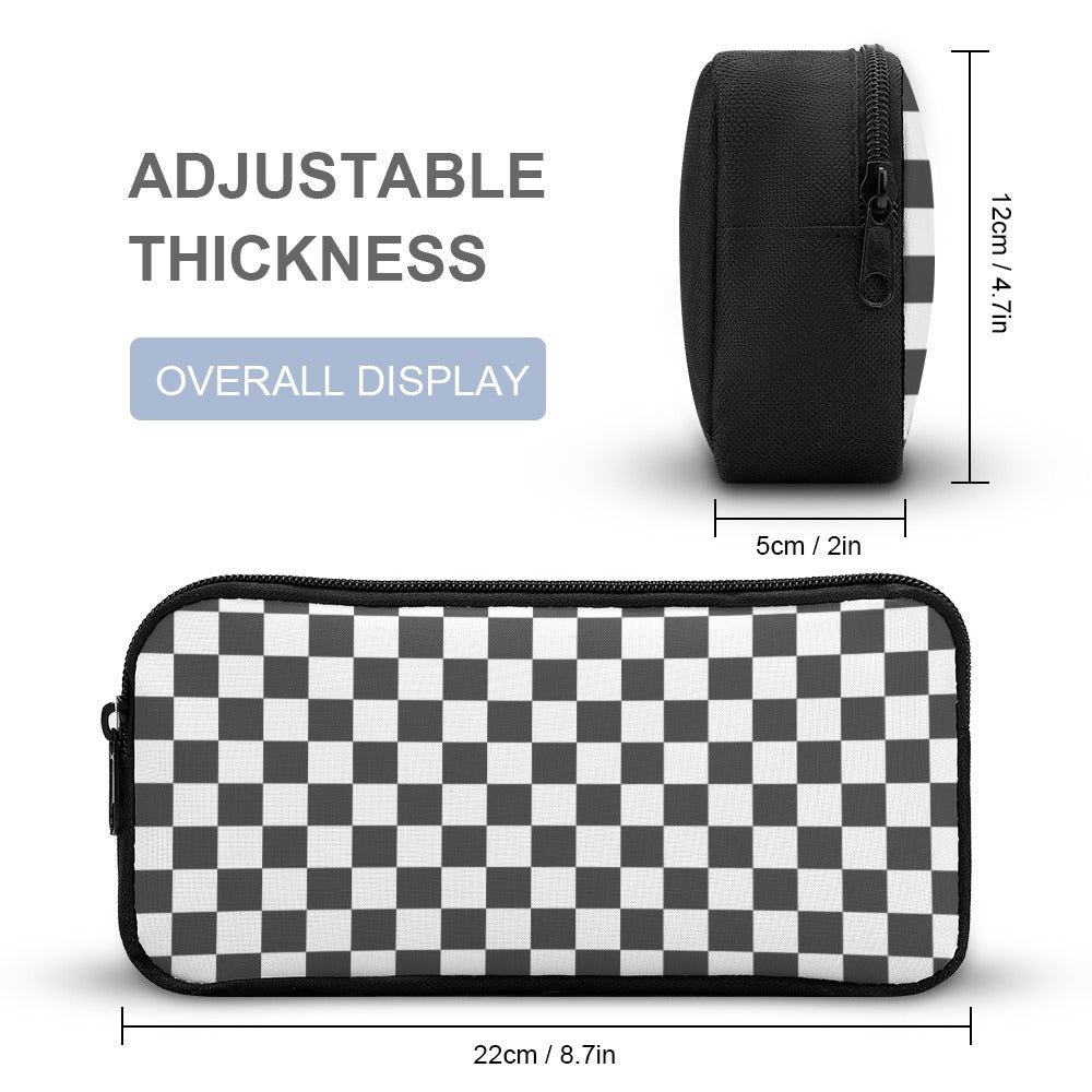 Black and White Three Piece Backpack Bag Set