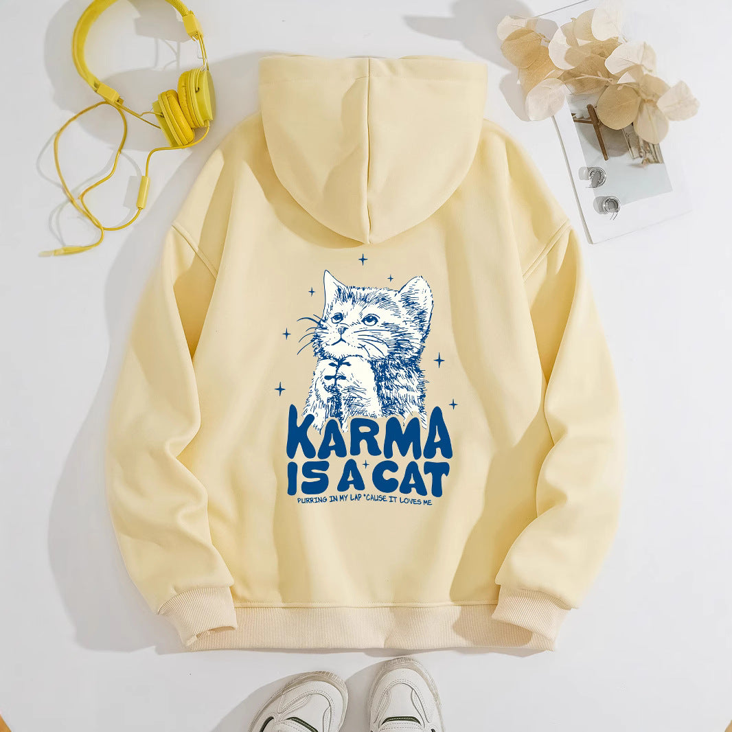 Kangaroo Pocket Hooded Long Sleeve Fleece Hoodie for Cats