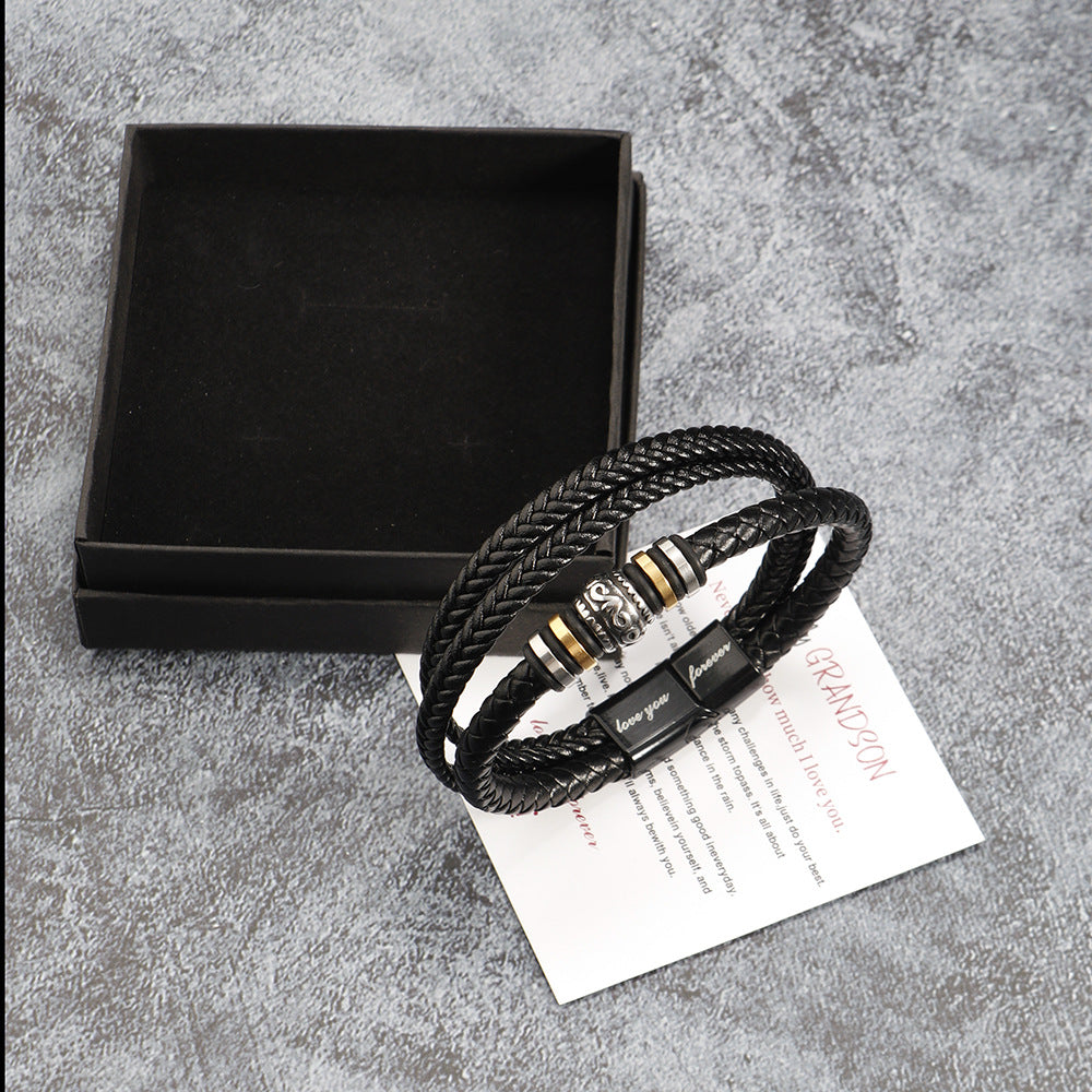 Men's Harajuku Style Stainless Steel Woven Bracelet