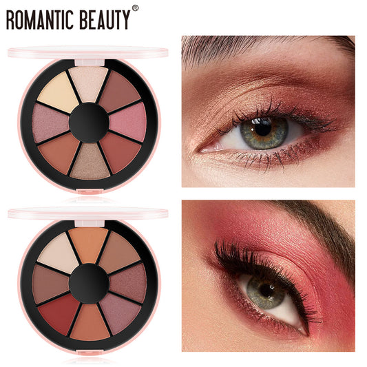 8 Color Harajuku Style Round Eyeshadow Palette