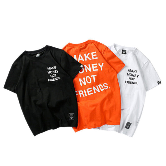 Harajuku Style Men's Cotton T-Shirt - Hip Hop Streetwear