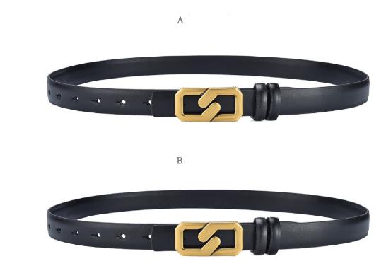 Versatile Genuine Leather Double-Sided Belt for Women