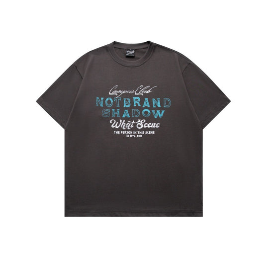 Harajuku-Inspired Distressed Letter Print Loose Tee