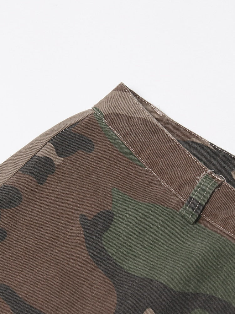 Playful Camouflage Wide Leg Pants for Women