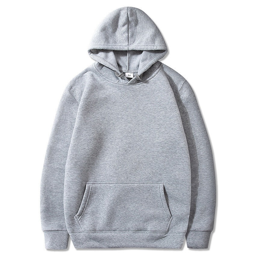 Harajuku Style Solid Color Plush Hoodie Sweatshirt