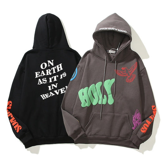 Kanye 3D Foam Graffiti Print Hoodie - Harajuku Street Style