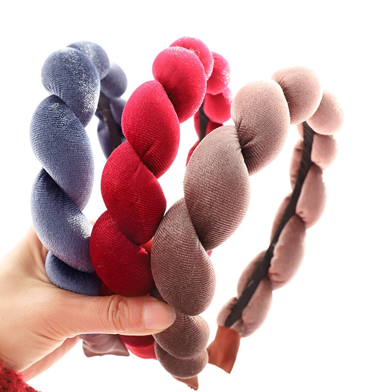 Velvet Braid Headband for Autumn & Winter
