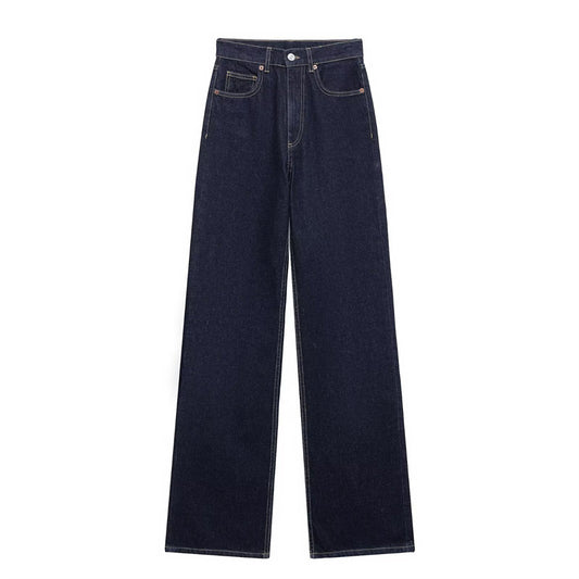 Harajuku-Inspired Women's Loose Wide-Leg Denim Pants