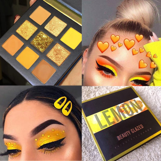 Beauty Glazed 9-Color Eyeshadow Palette - Playful Pink & Yellow