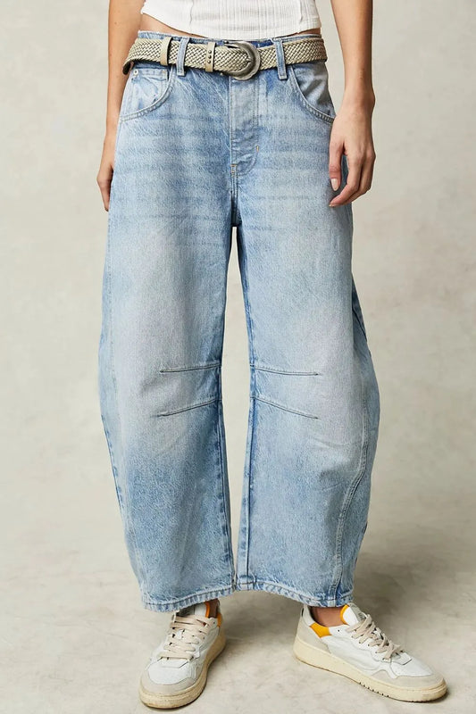 Harajuku Wide Leg Jeans with Pockets