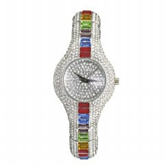 30mm Luxury Rhinestone Women's Watch - Shockproof & Waterproof