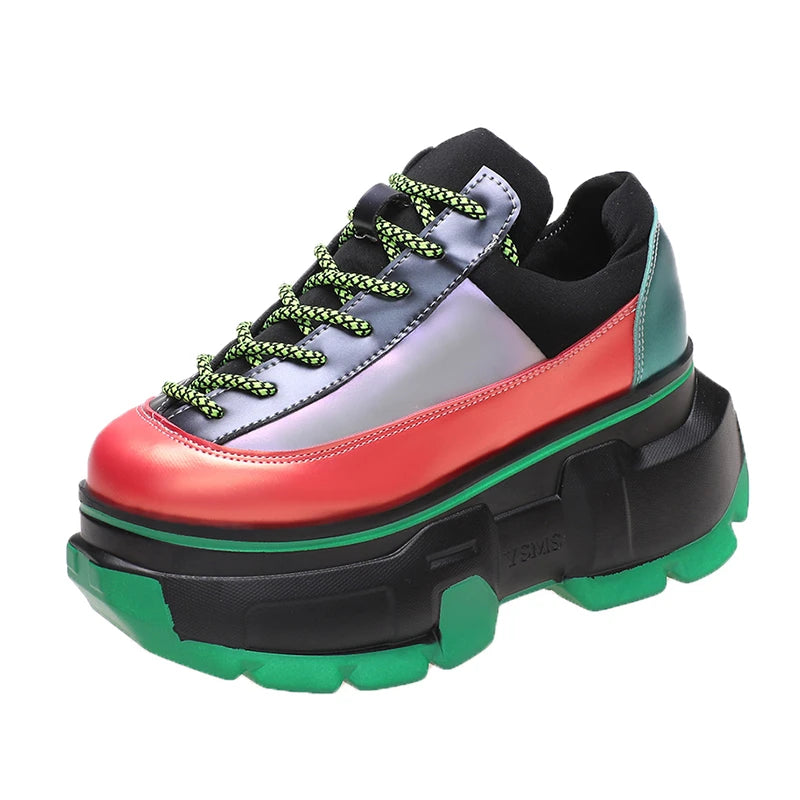 Harajuku Style Multicolor Chunky Sneakers for Women