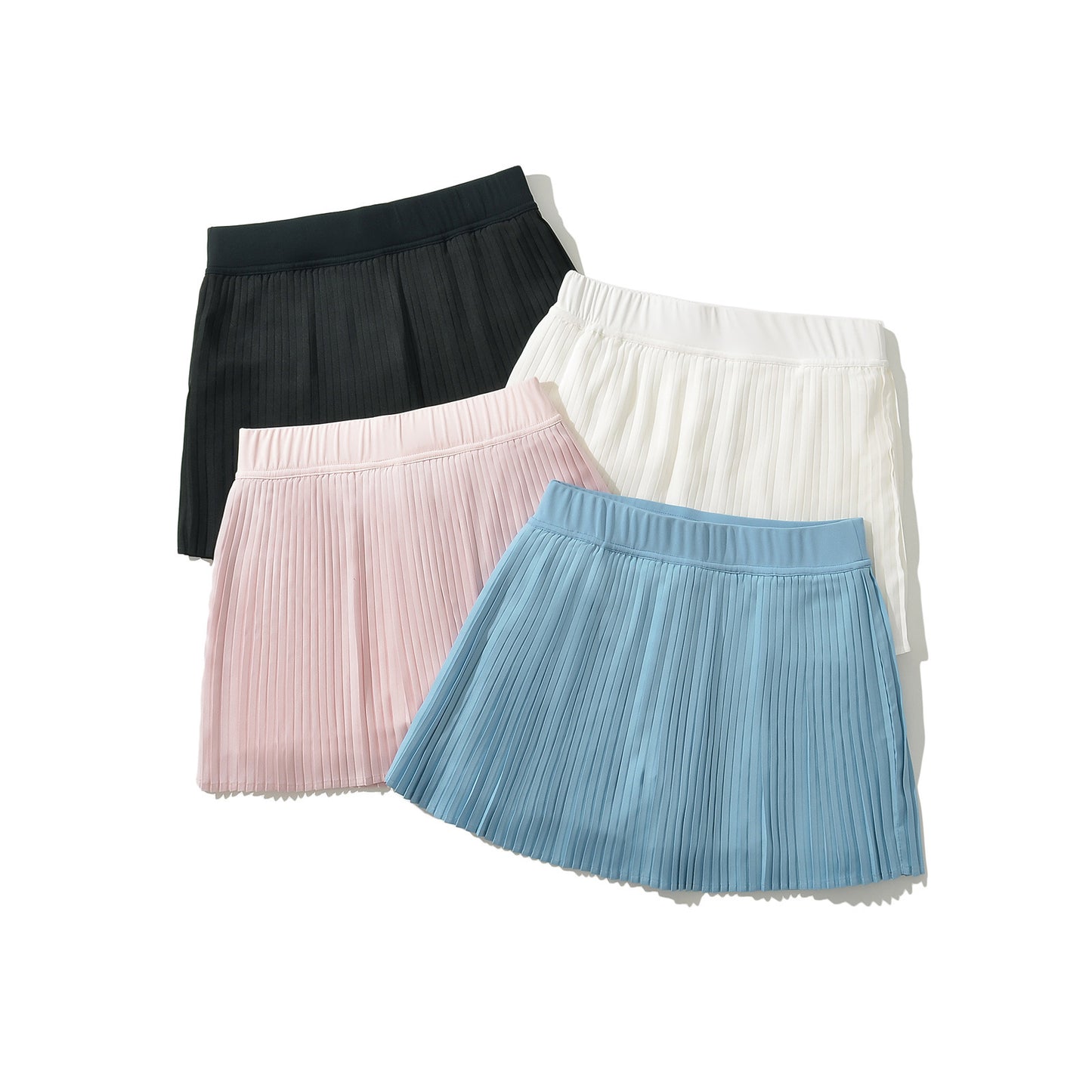 High-Waisted Accordion Pleated Half Body Skirt Tennis Skirt