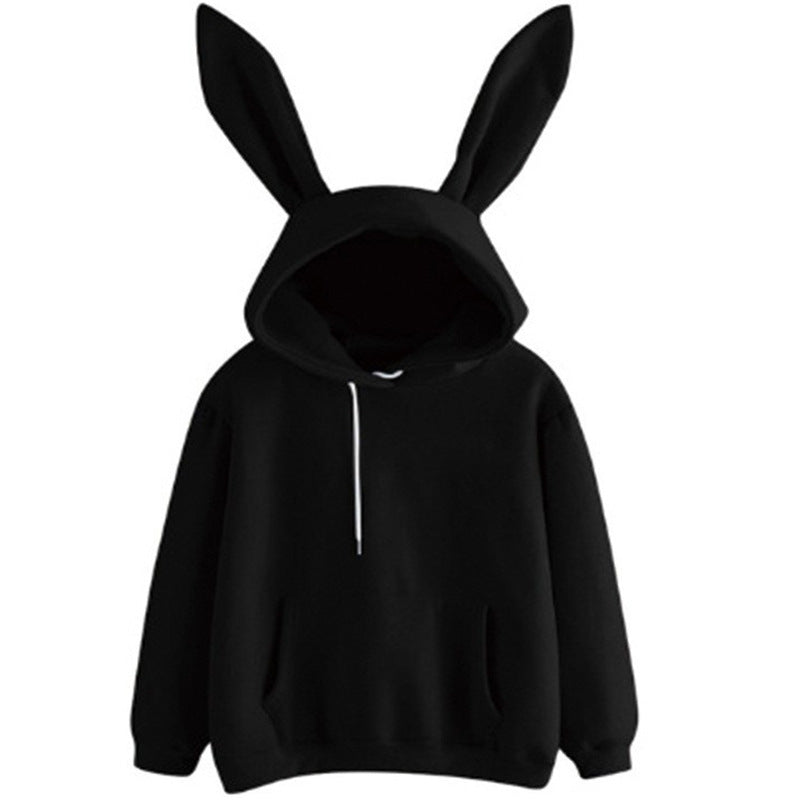 Women's Harajuku Hooded Rabbit Sweatshirt - Playful Casual Style