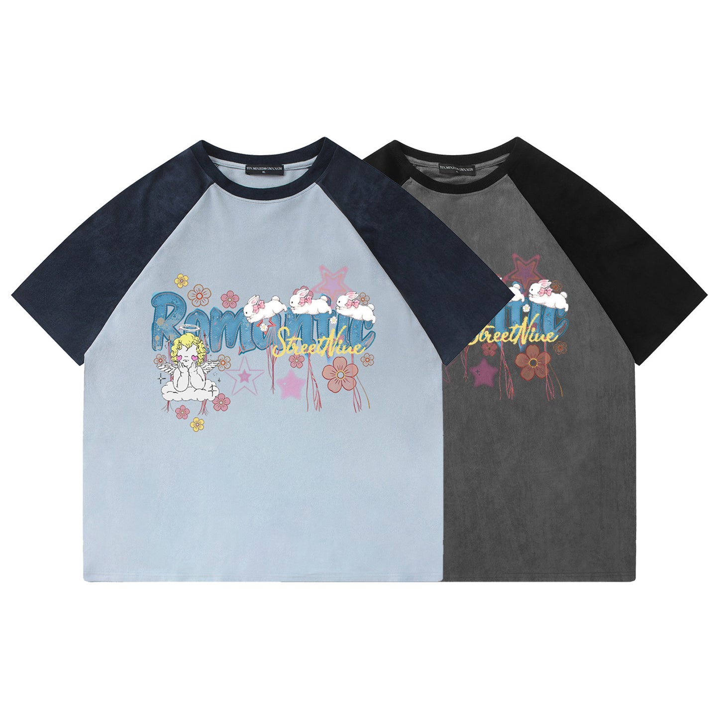 Romantic Angel Printed Short Sleeve — Harajuku Street-Style Tee