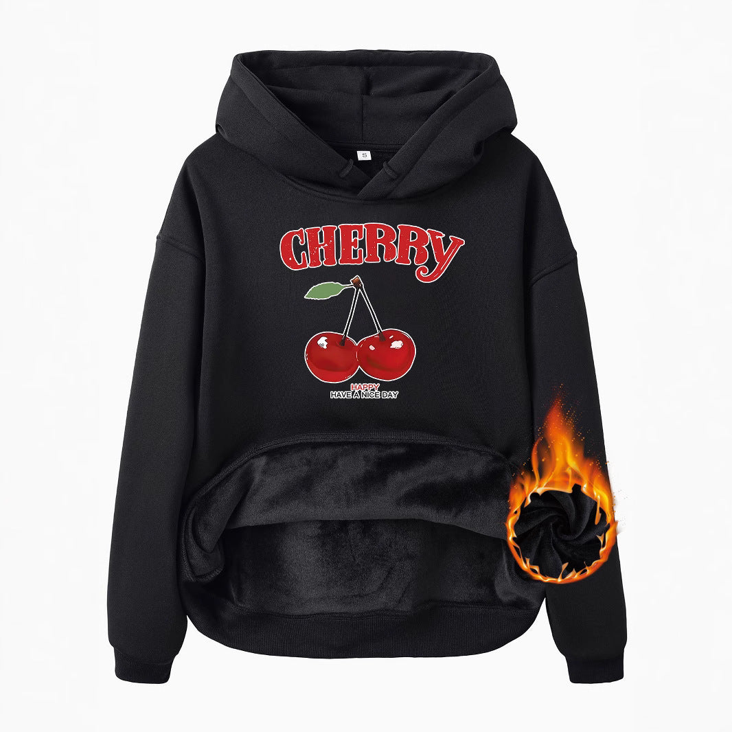 Hooded Long Sleeve Fleece Hoodie with Kangaroo Pocket