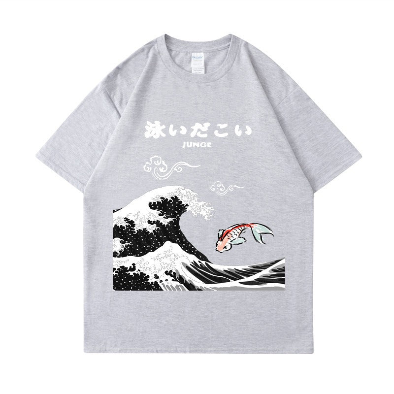 Printed Men's Loose Short Sleeved T-Shirt - Fashionable Trendy Top for Men