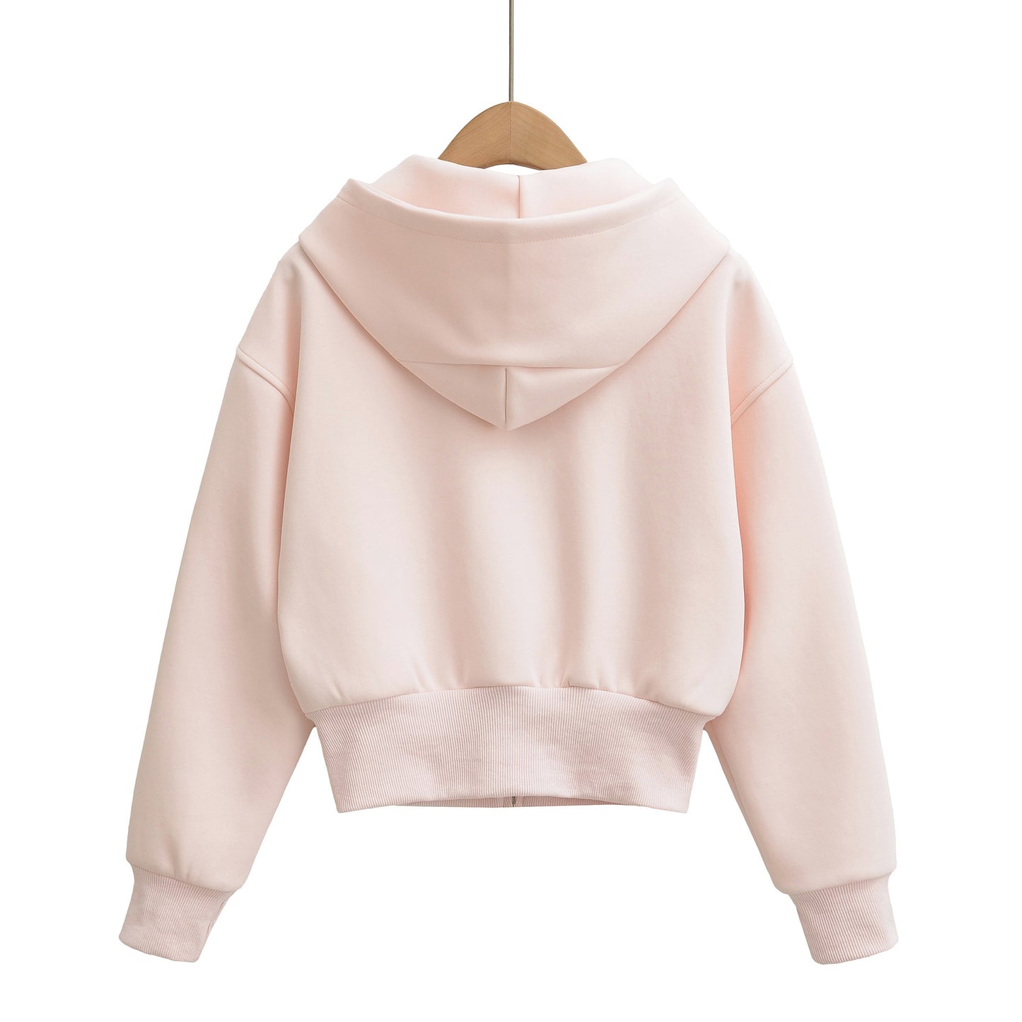 Hooded Zipper Short Hoodie Jacket for Women